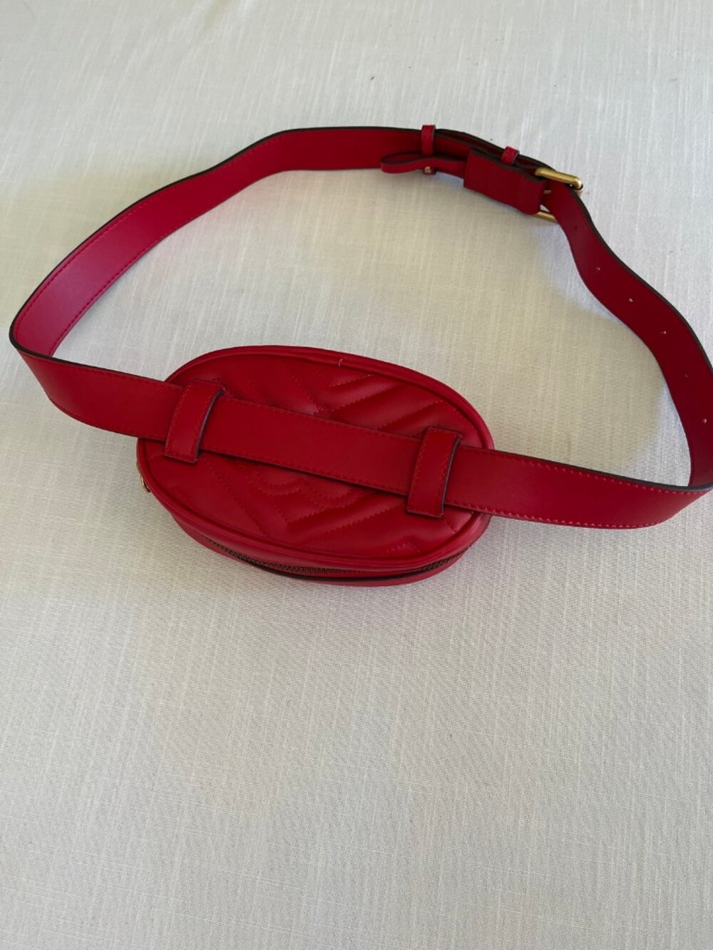 Gucci GG Marmont Belt Bag Red Leather 95cm - Picture 3 of 5